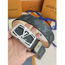 良品 LOUIS VUITTON ヴィトン 定番 実物写真第一層牛革Belt贈り物 喜ばれる第一選択38ミリ幅2色 スーパーコピーベルト