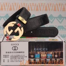 GUCCI グッチ メンズファッション第一層牛革Belt贈り物 喜ばれる第一選択素晴らしい仕上がりメンズ38ミリ幅2色 激安ブランドおすすめ店