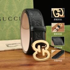 GUCCI グッチ エンボス 図案レザー捺染hand printing38ミリ幅3色 本当に届く belt ランキング