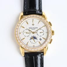 PATEK PHILIPPE パテックフィリップ 機械式メンズクロノグラフWATCH生活防水牛革 革ベルト2色 偽物代引き対応工場直売店