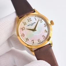 パテックフィリップ PATEK PHILIPPE 機械式レディース自動巻きWATCH生活防水牛革 革ベルト優雅レディース2色 レプリカ偽物届く